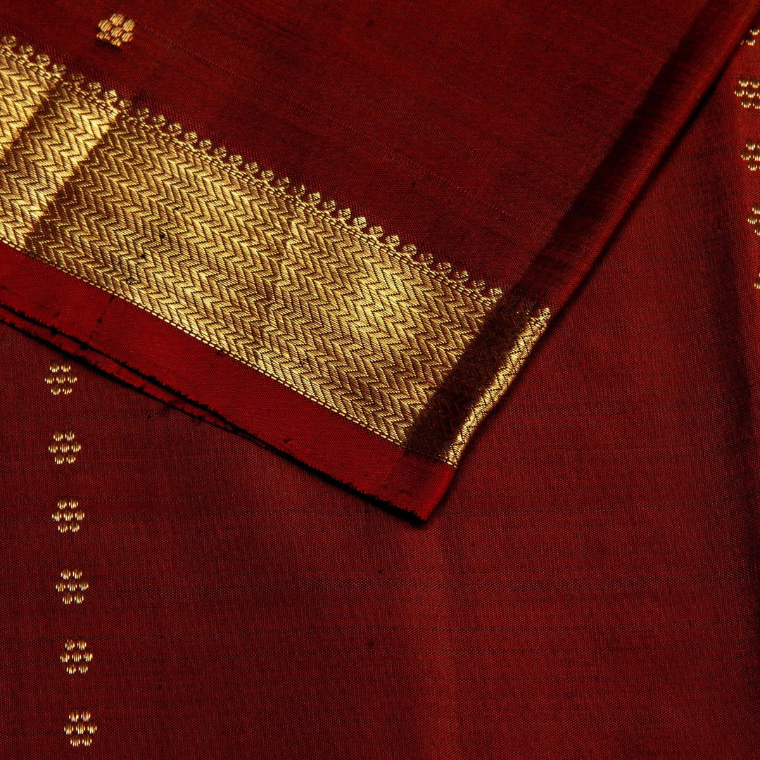 Kuberan Brown Maroon Kanchivaram Silk Saree