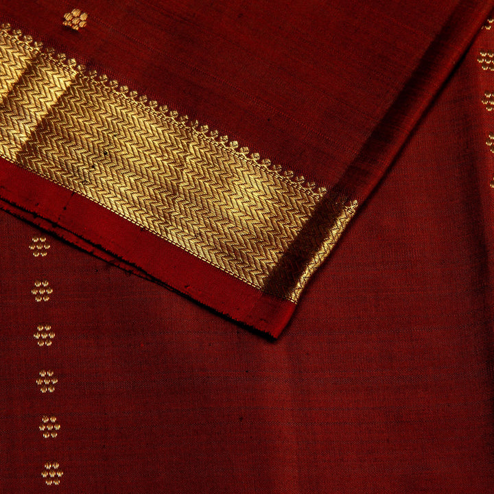 Kuberan Brown Maroon Kanchivaram Silk Saree