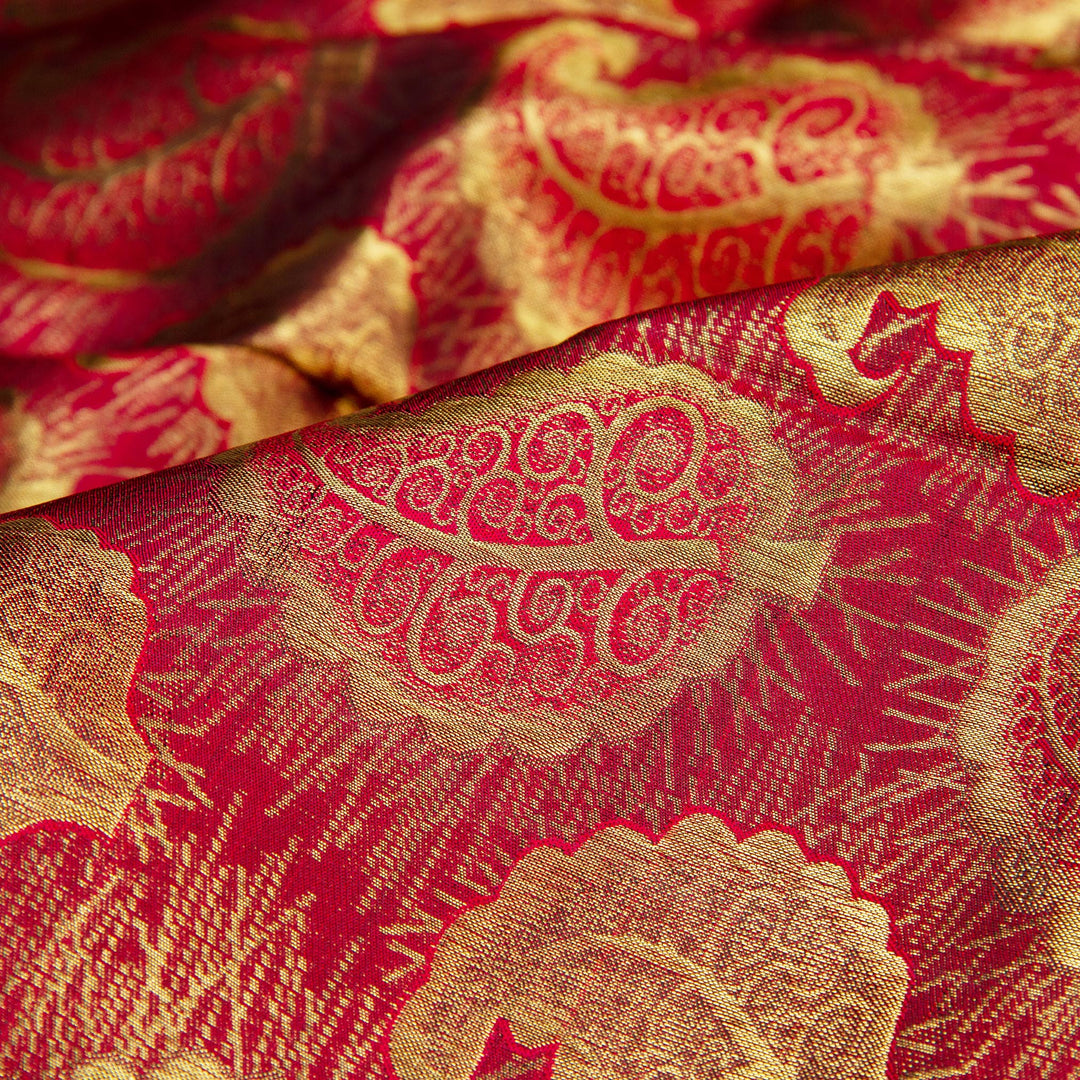 Kuberan Maroon Kanchivaram Silk Saree