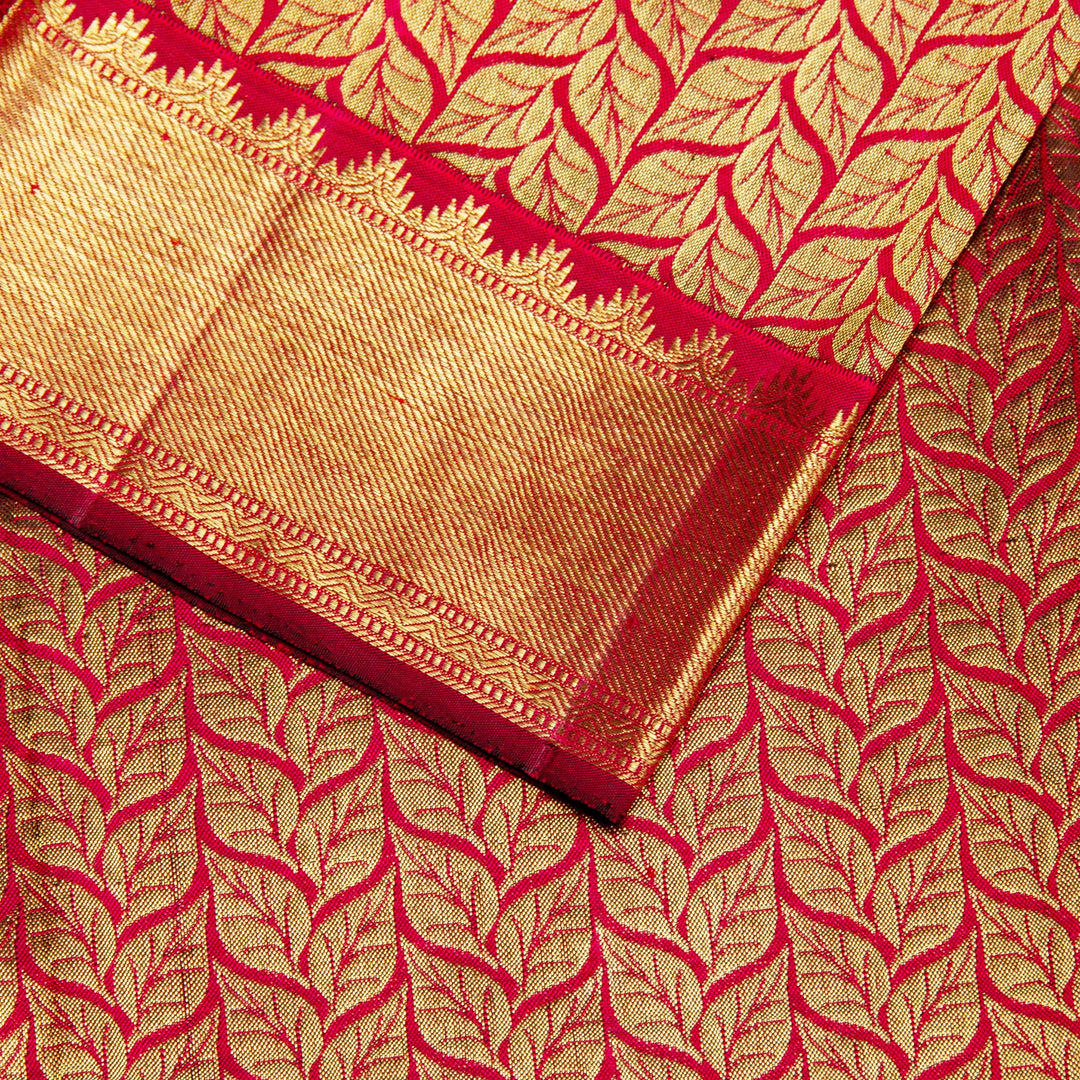 Kuberan Maroon Kanchivaram Silk Saree