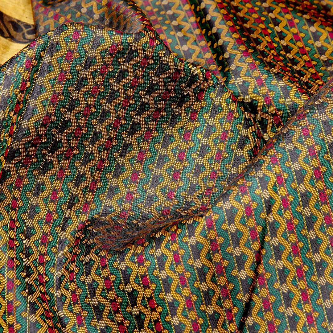 Kuberan Grey Maroon Kanchivaram Silk Saree