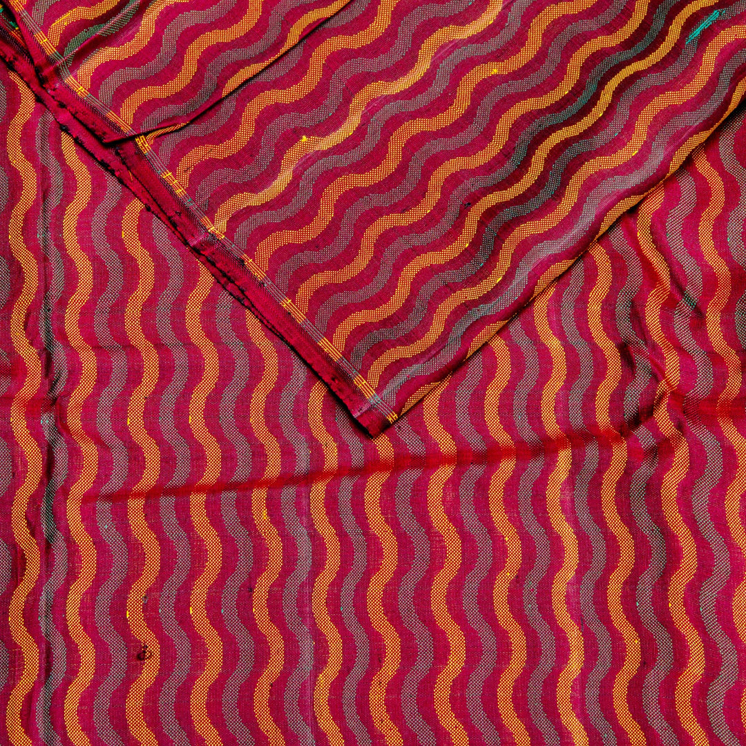 Kuberan Grey Maroon Kanchivaram Silk Saree