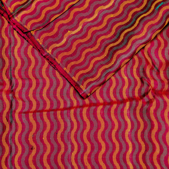 Kuberan Grey Maroon Kanchivaram Silk Saree