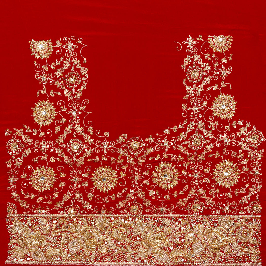 Kuberan Red Crepe Saree