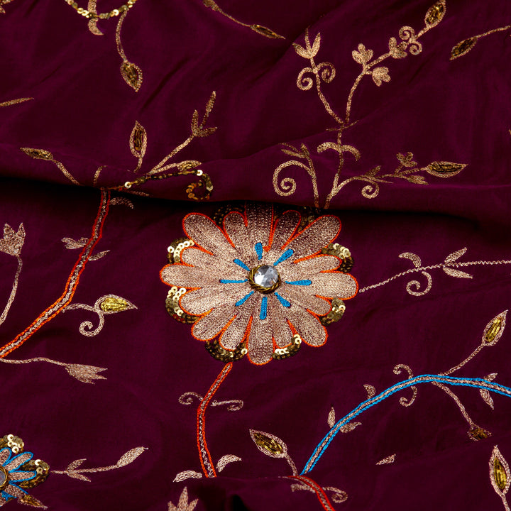 Kuberan Purple Crepe Saree