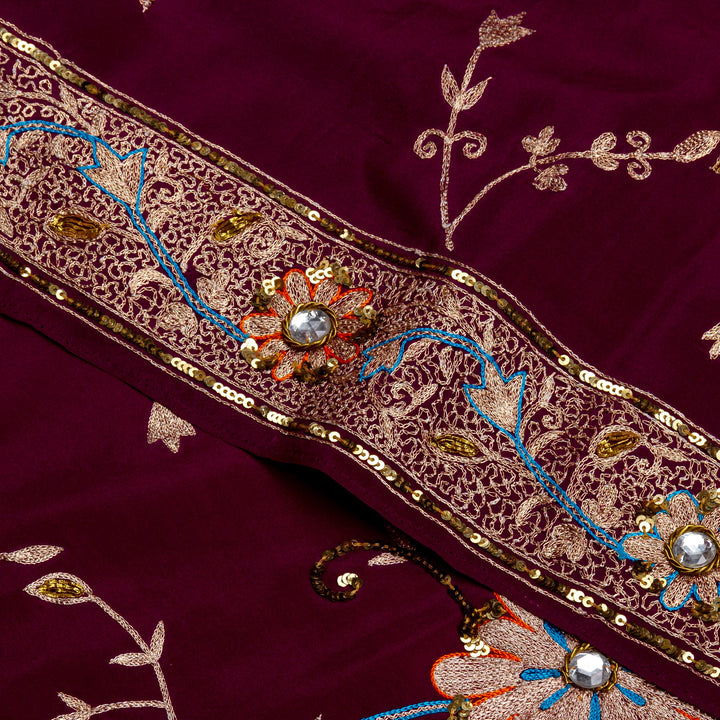 Kuberan Purple Crepe Saree
