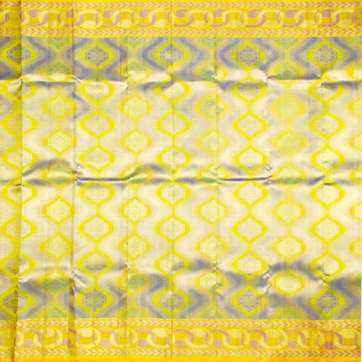 Kuberan Greenish Yellow Kanchivaram Silk Saree