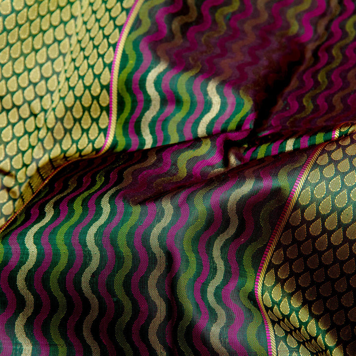 Kuberan Dull Green Kanchivaram Silk Saree