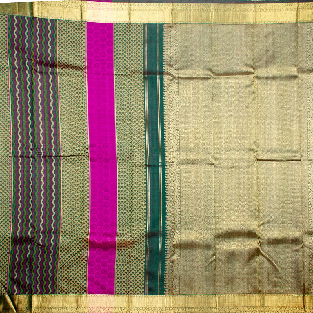 Kuberan Dull Green Kanchivaram Silk Saree