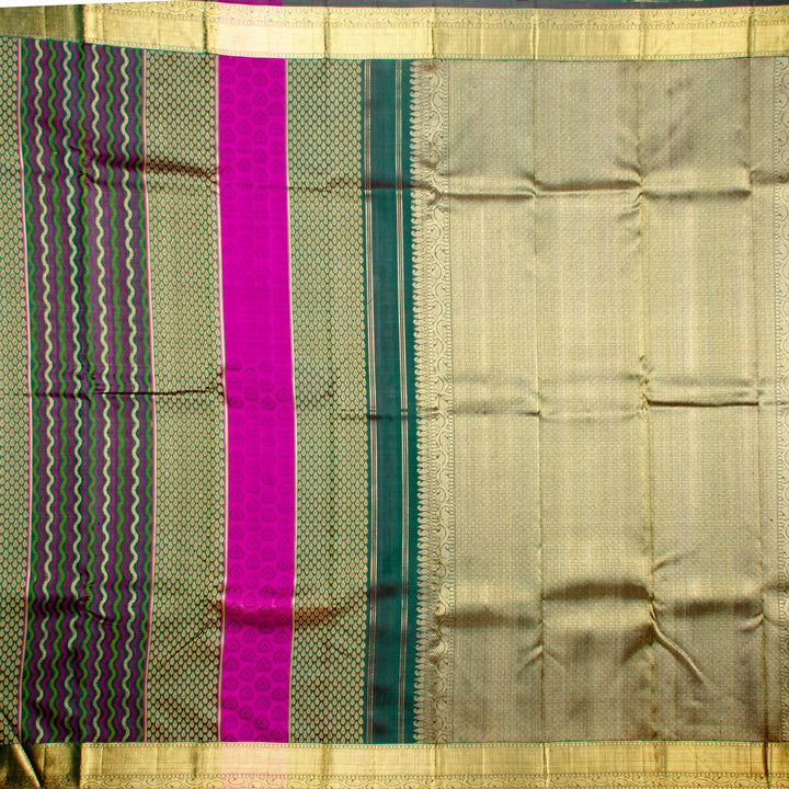 Kuberan Dull Green Kanchivaram Silk Saree