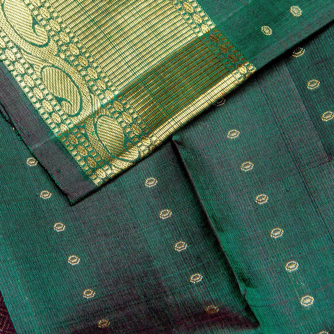 Kuberan Dull Green Kanchivaram Silk Saree