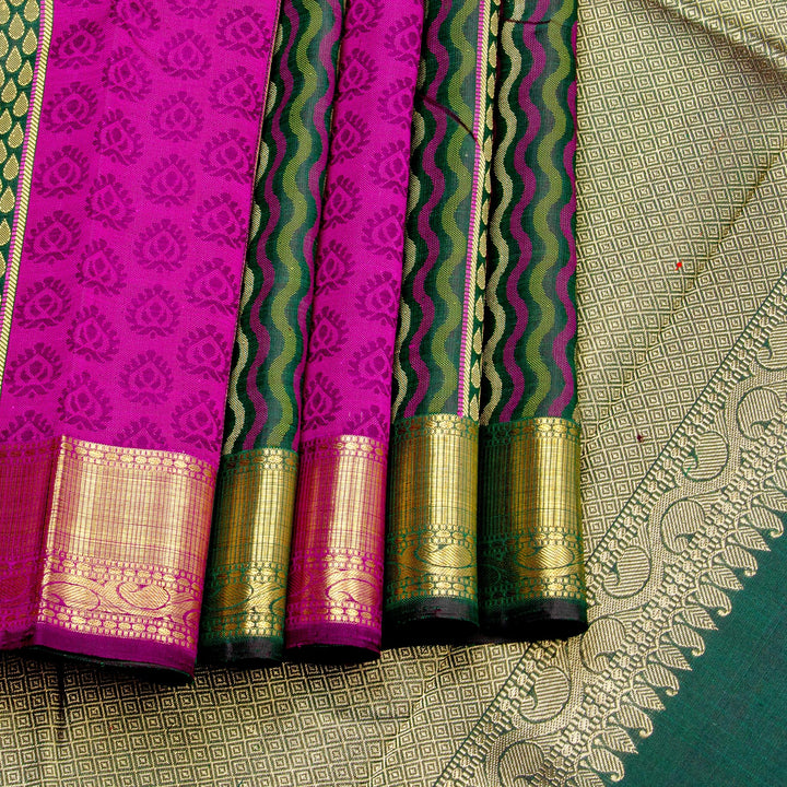 Kuberan Dull Green Kanchivaram Silk Saree