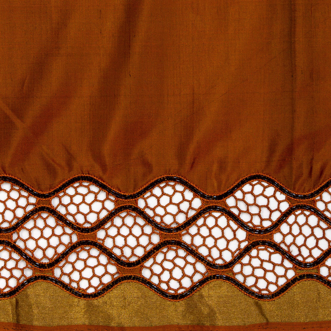 Kuberan Coffee Brown Silk Saree