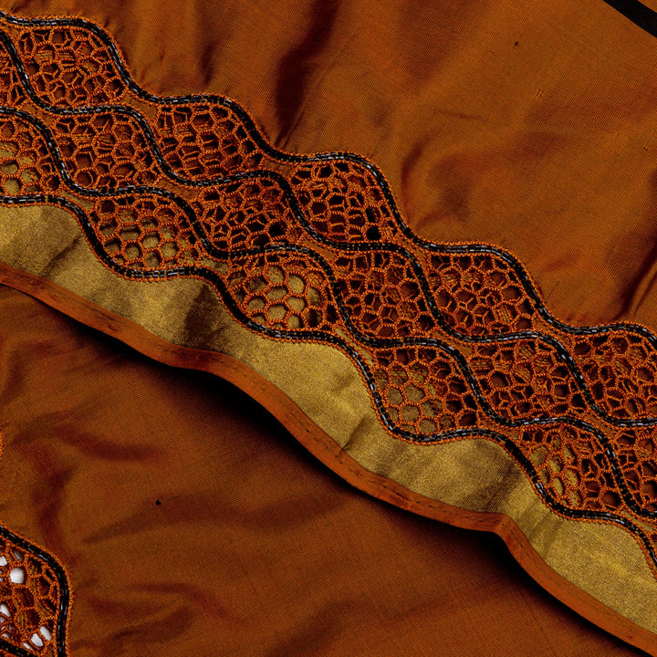 Kuberan Coffee Brown Silk Saree