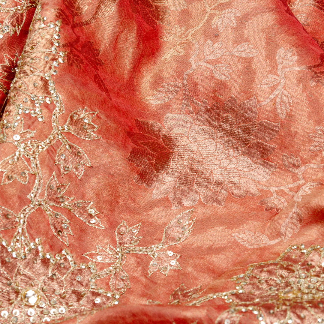 Kuberan Peach Pure Silk Saree