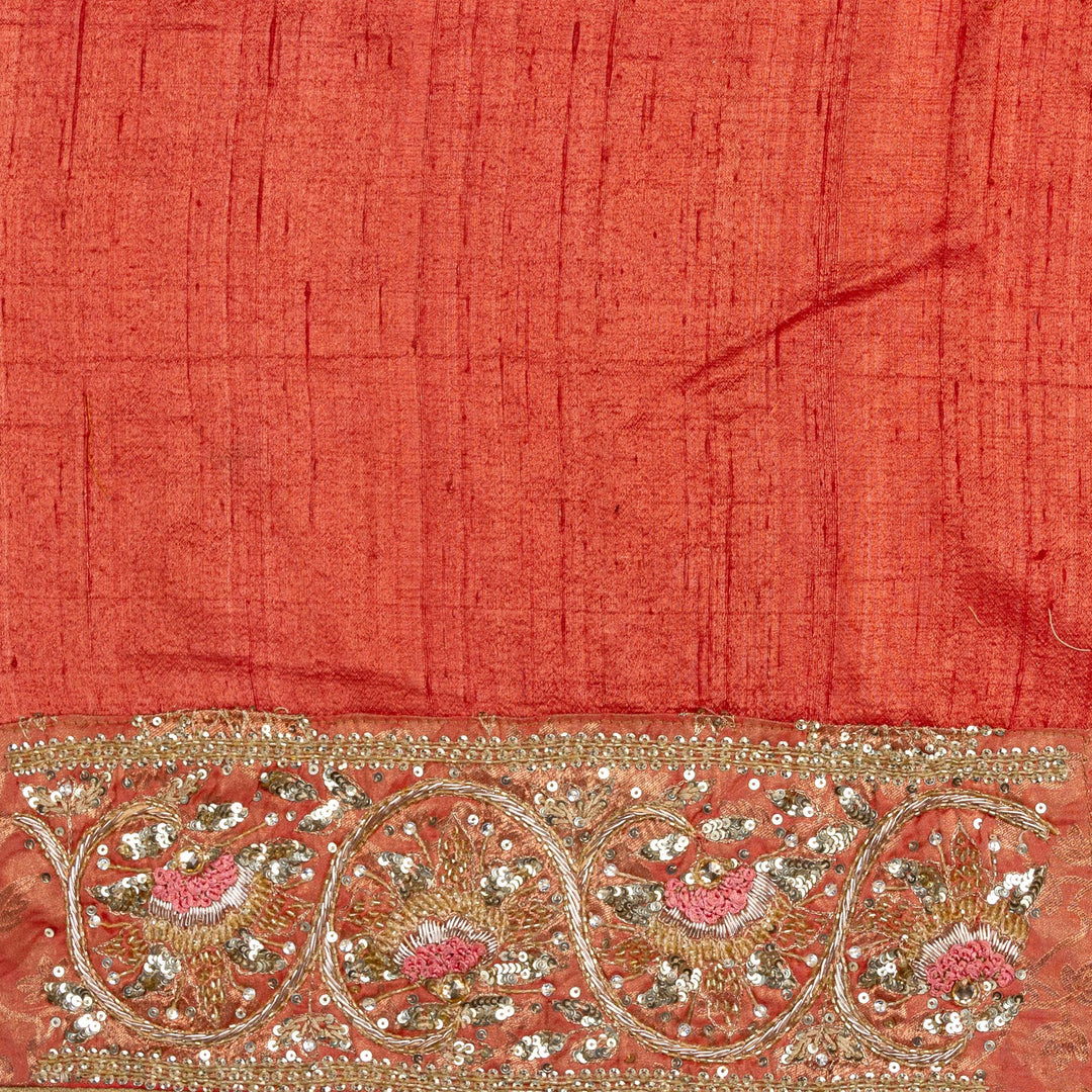 Kuberan Peach Pure Silk Saree