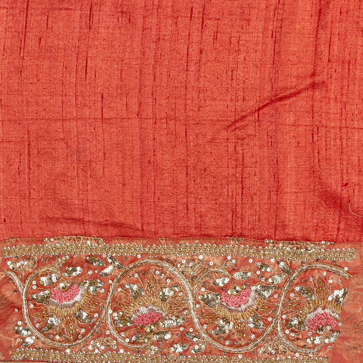 Kuberan Peach Pure Silk Saree