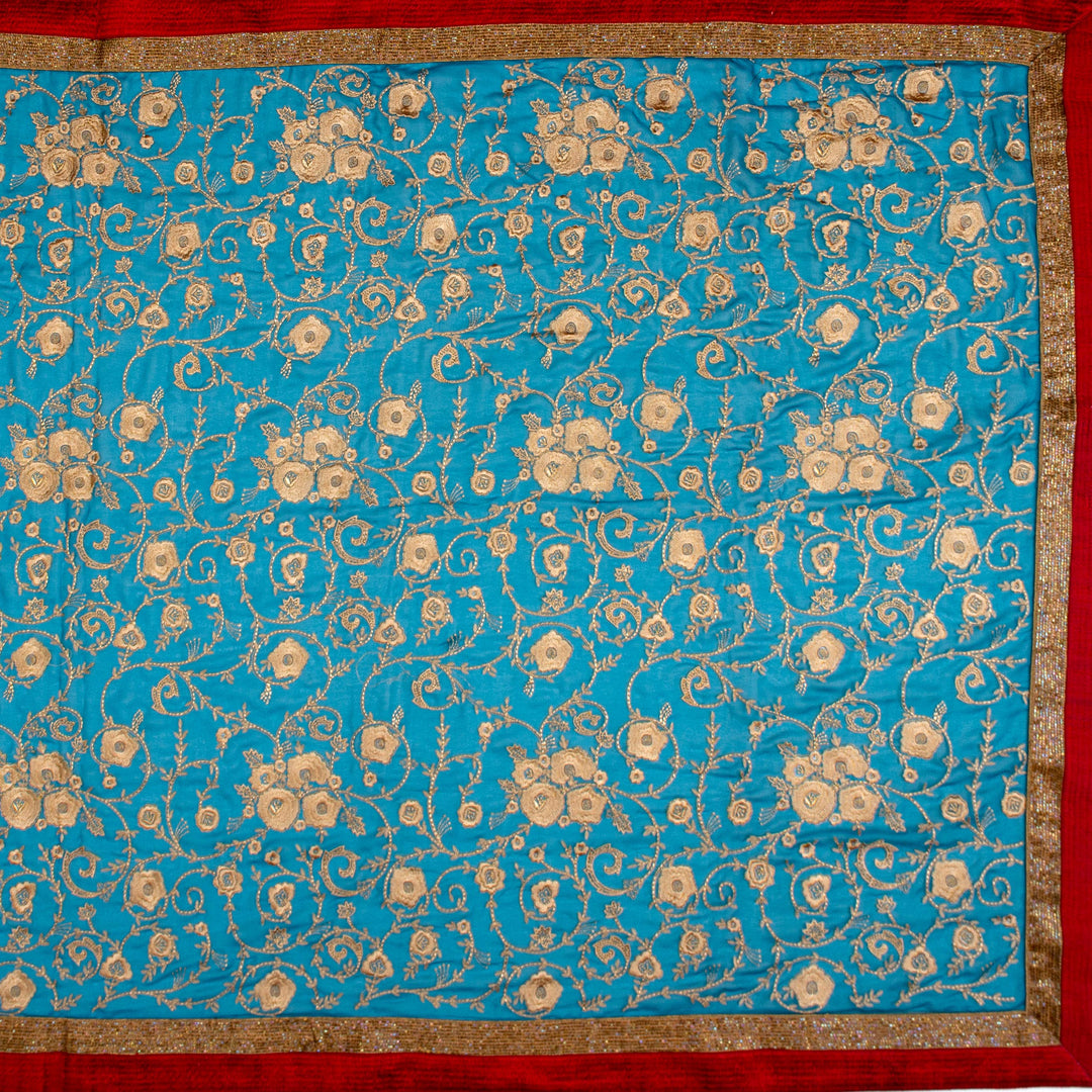 Kuberan Blue Georgette Saree