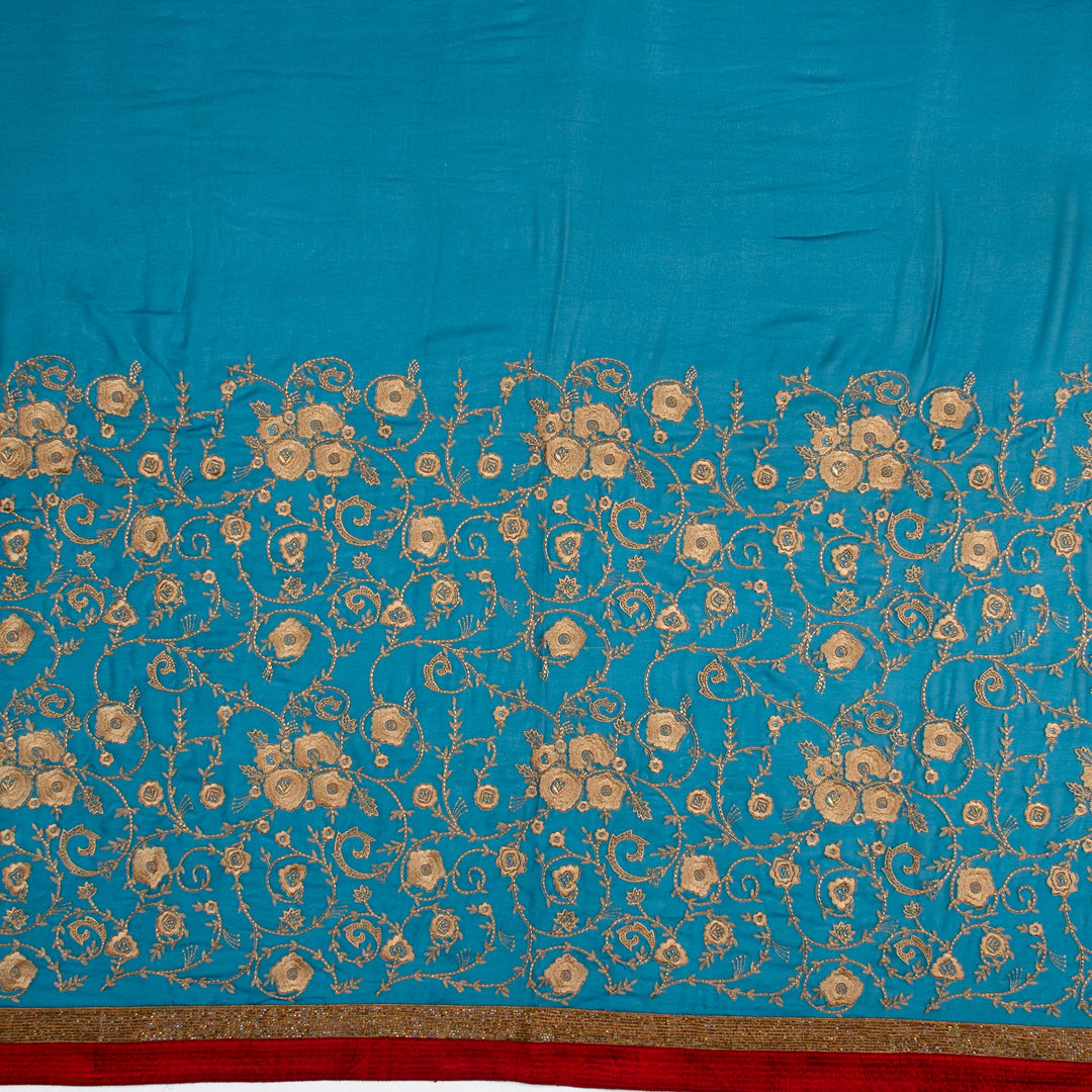 Kuberan Blue Georgette Saree