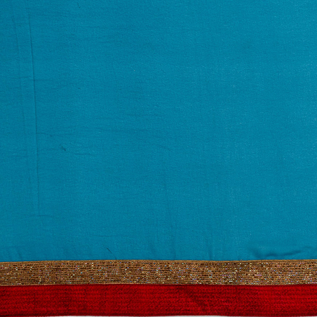 Kuberan Blue Georgette Saree