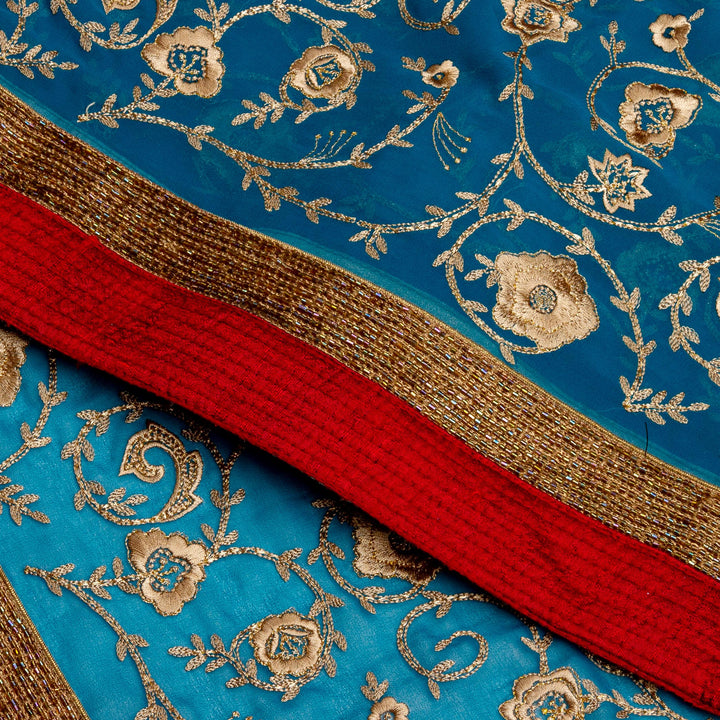 Kuberan Blue Georgette Saree