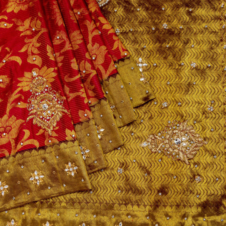 Kuberan Red Silk Saree