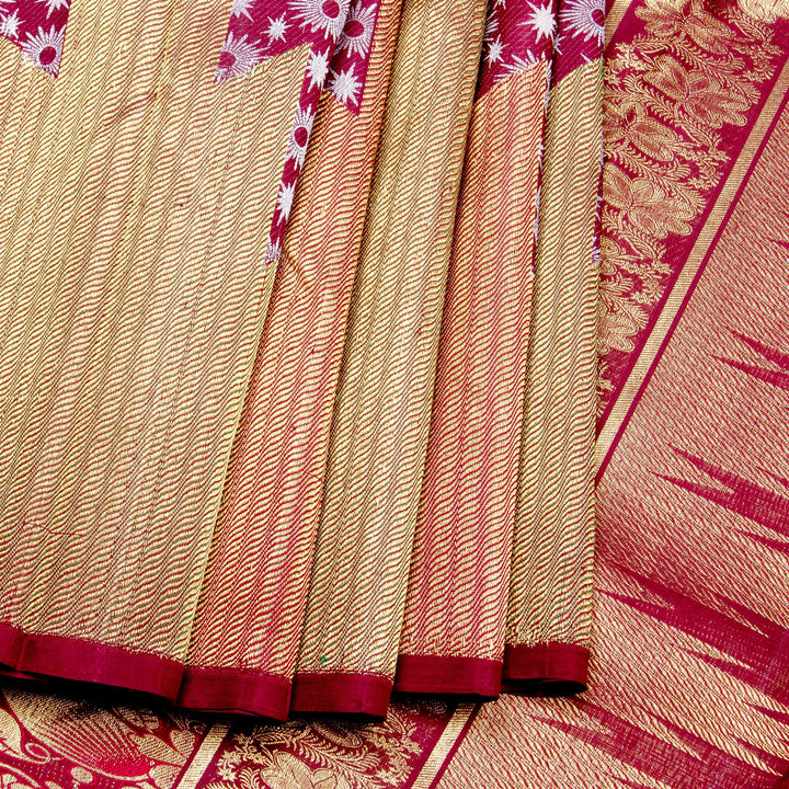 Kuberan Purple Kanchivaram Silk Saree