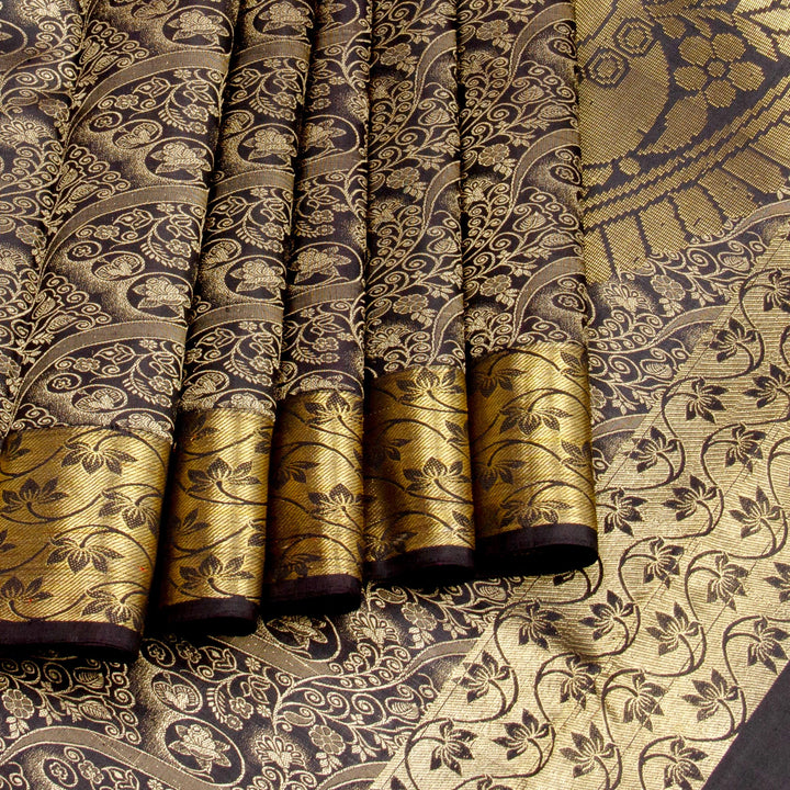 Kuberan Black Kanchivaram Silk Saree