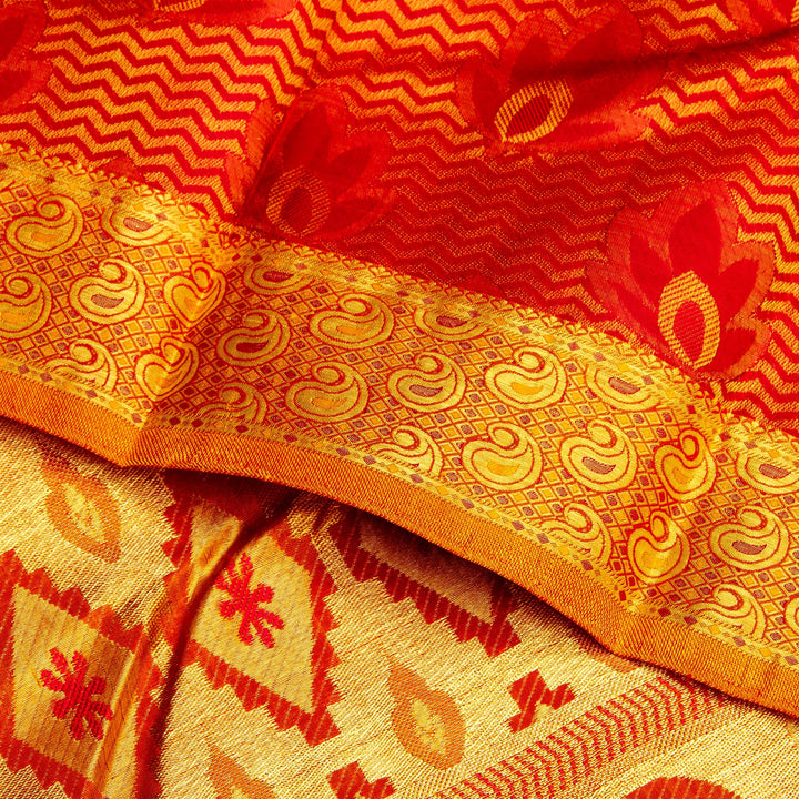Kuberan Royal Red Kanchivaram Silk Saree