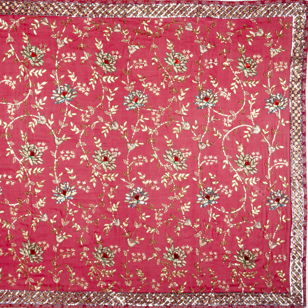 Kuberan Red Georgette Saree