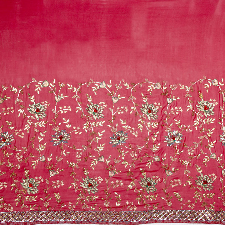 Kuberan Red Georgette Saree