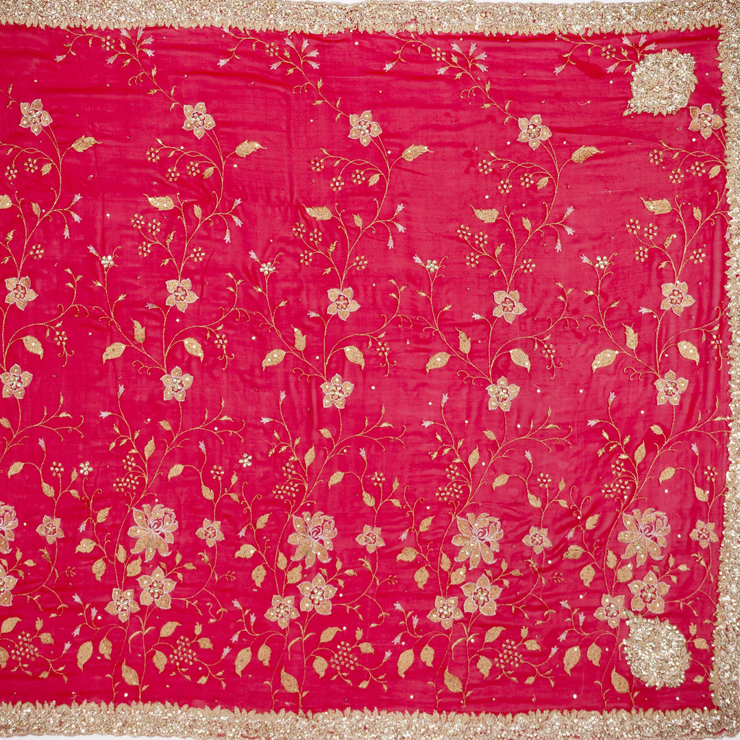 Kuberan Red Georgette Saree