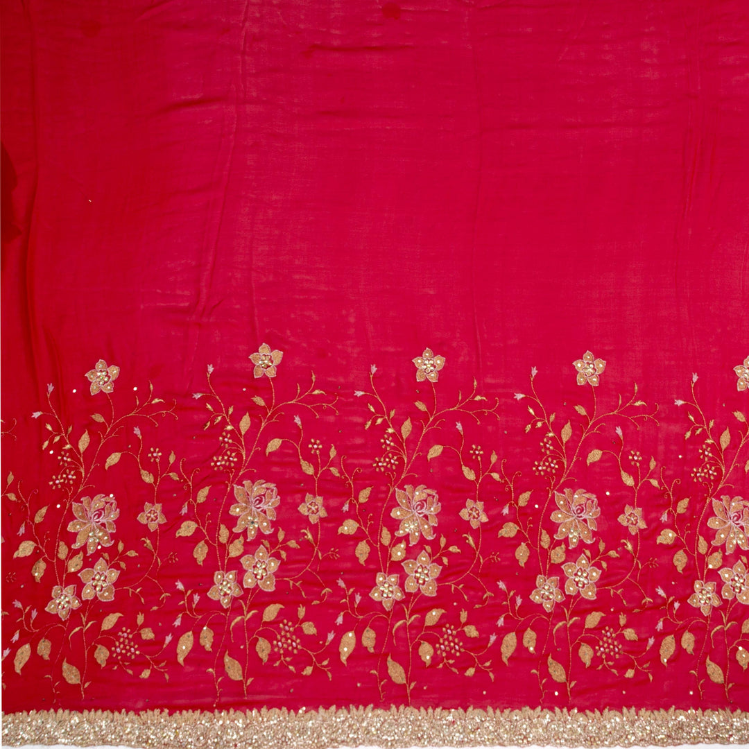 Kuberan Red Georgette Saree