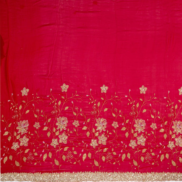 Kuberan Red Georgette Saree