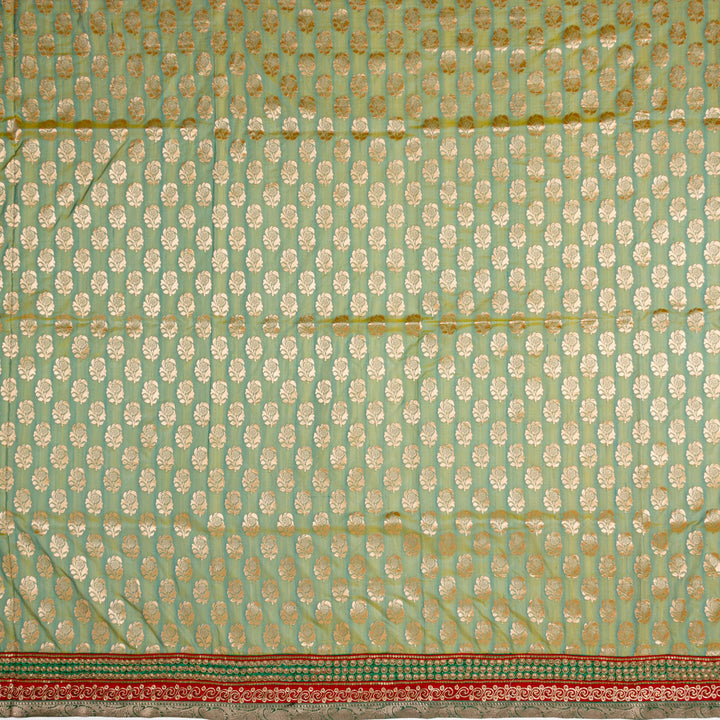 Kuberan Green Red Georgette saree