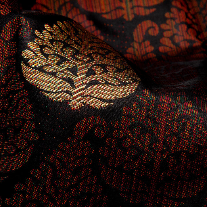 Kuberan Dark Maroon Kanchivaram Silk Saree