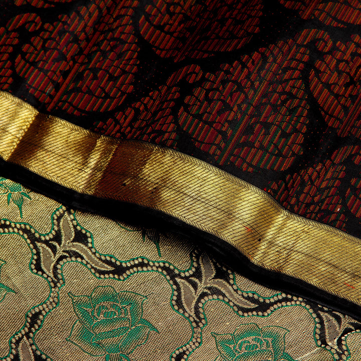 Kuberan Dark Maroon Kanchivaram Silk Saree