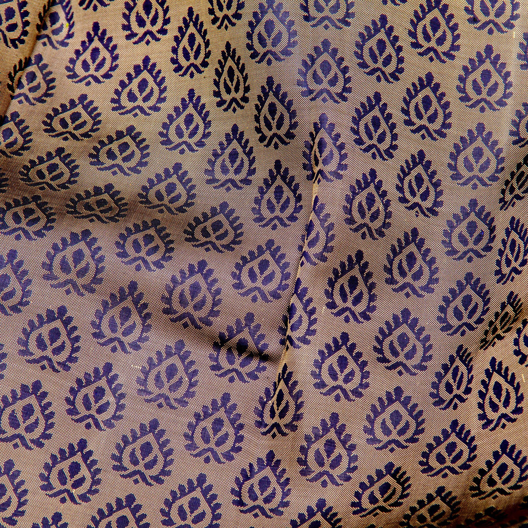 Kuberan Grey Blue Kanchivaram Silk Saree