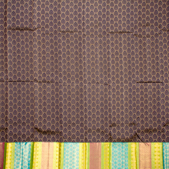 Kuberan Grey Blue Kanchivaram Silk Saree