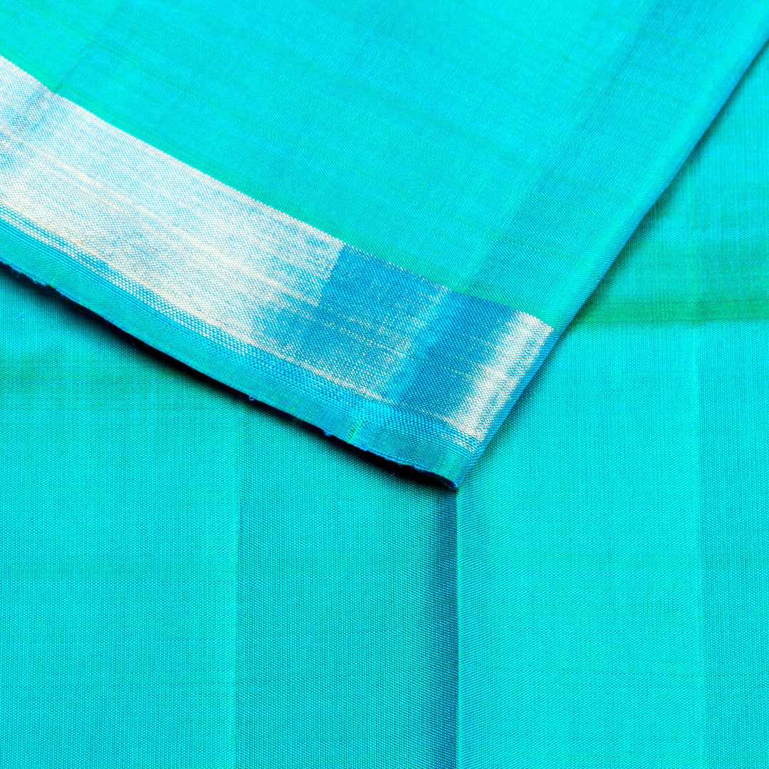 Kuberan Grey Blue Kanchivaram Silk Saree