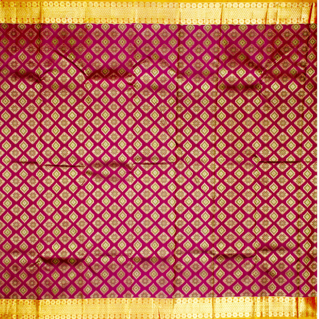 Kuberan Maroon Golden Kanchivaram Silk Saree