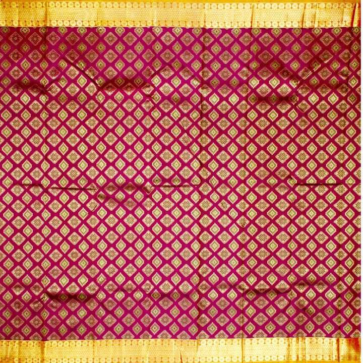 Kuberan Maroon Golden Kanchivaram Silk Saree
