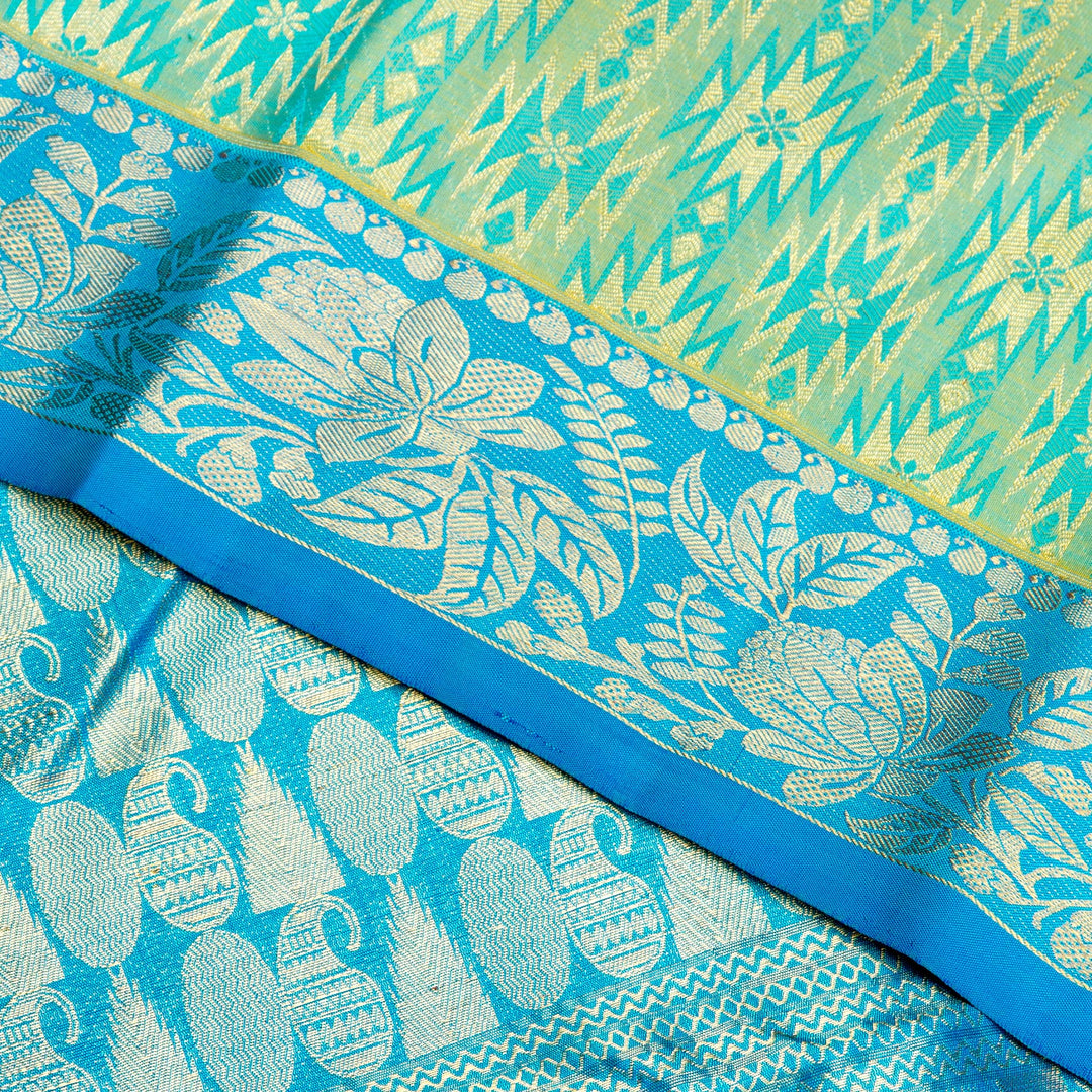 Kuberan Sea Green Kanchivaram Silk Saree