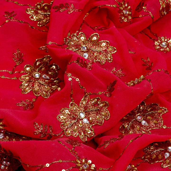 Kuberan Pink Georgette Saree