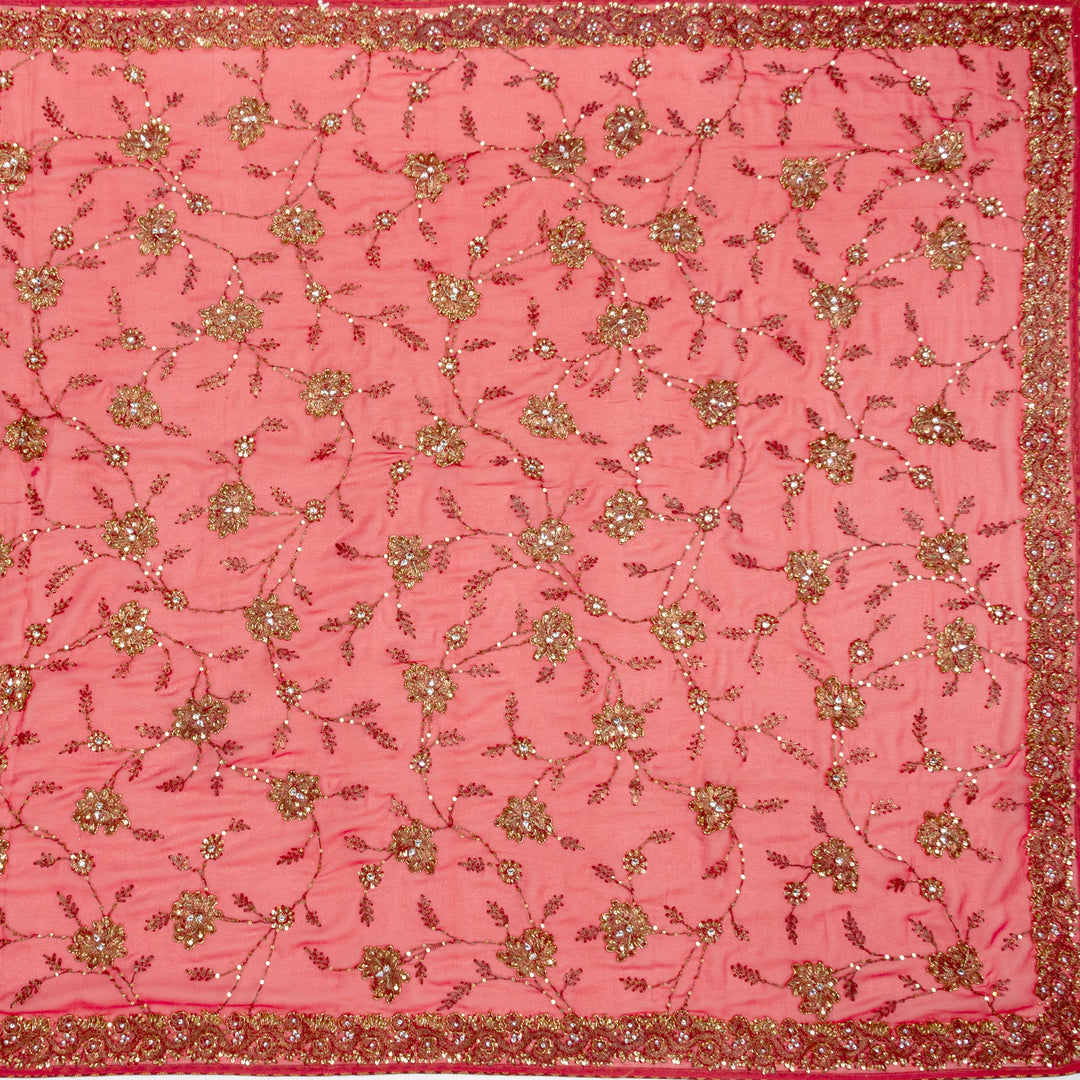 Kuberan Pink Georgette Saree