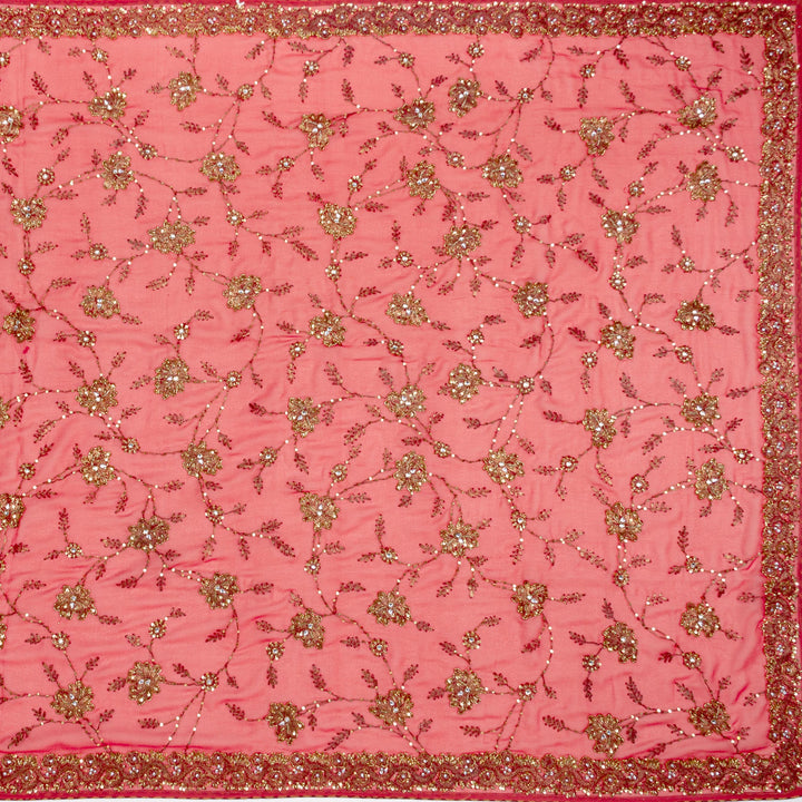 Kuberan Pink Georgette Saree