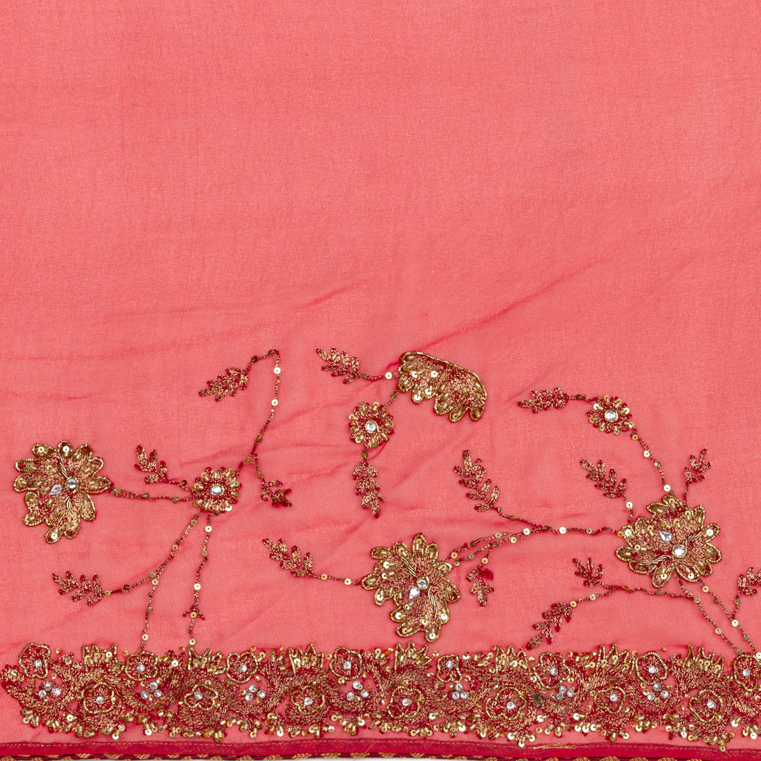 Kuberan Pink Georgette Saree