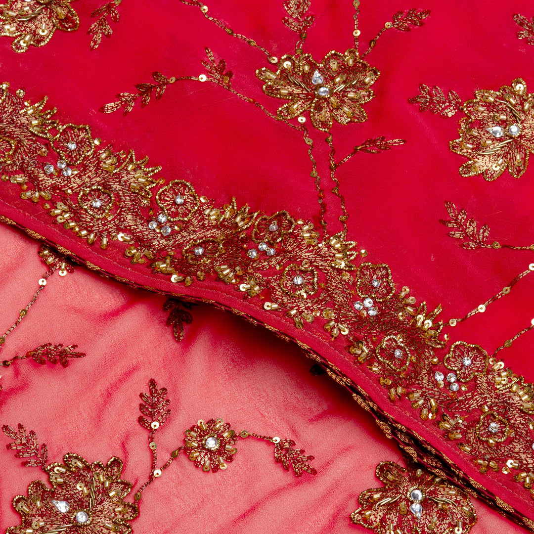 Kuberan Pink Georgette Saree