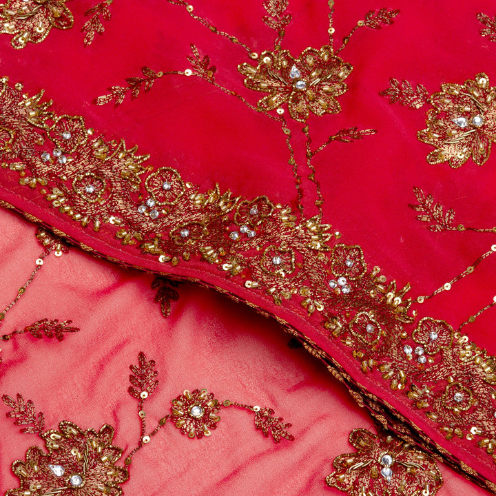 Kuberan Pink Georgette Saree