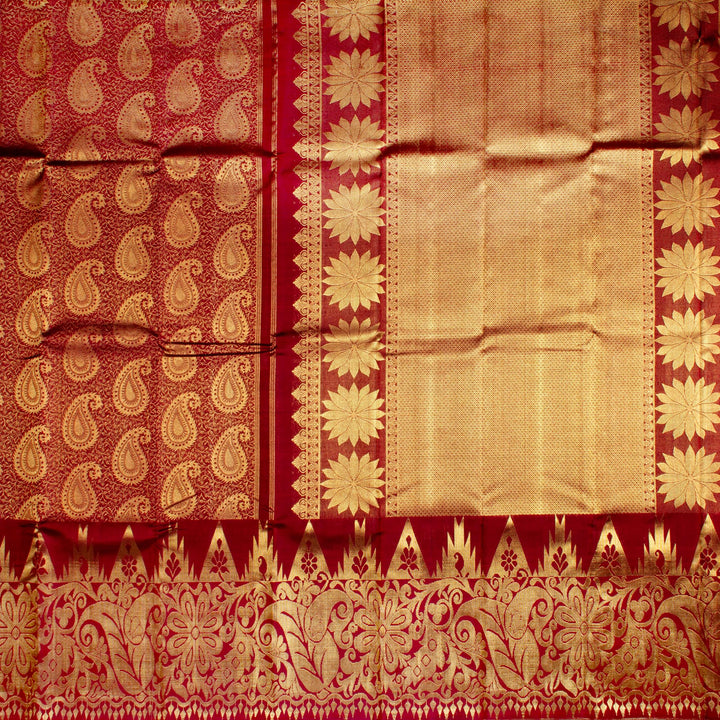 Kuberan Maroon Kanchivaram Silk Saree